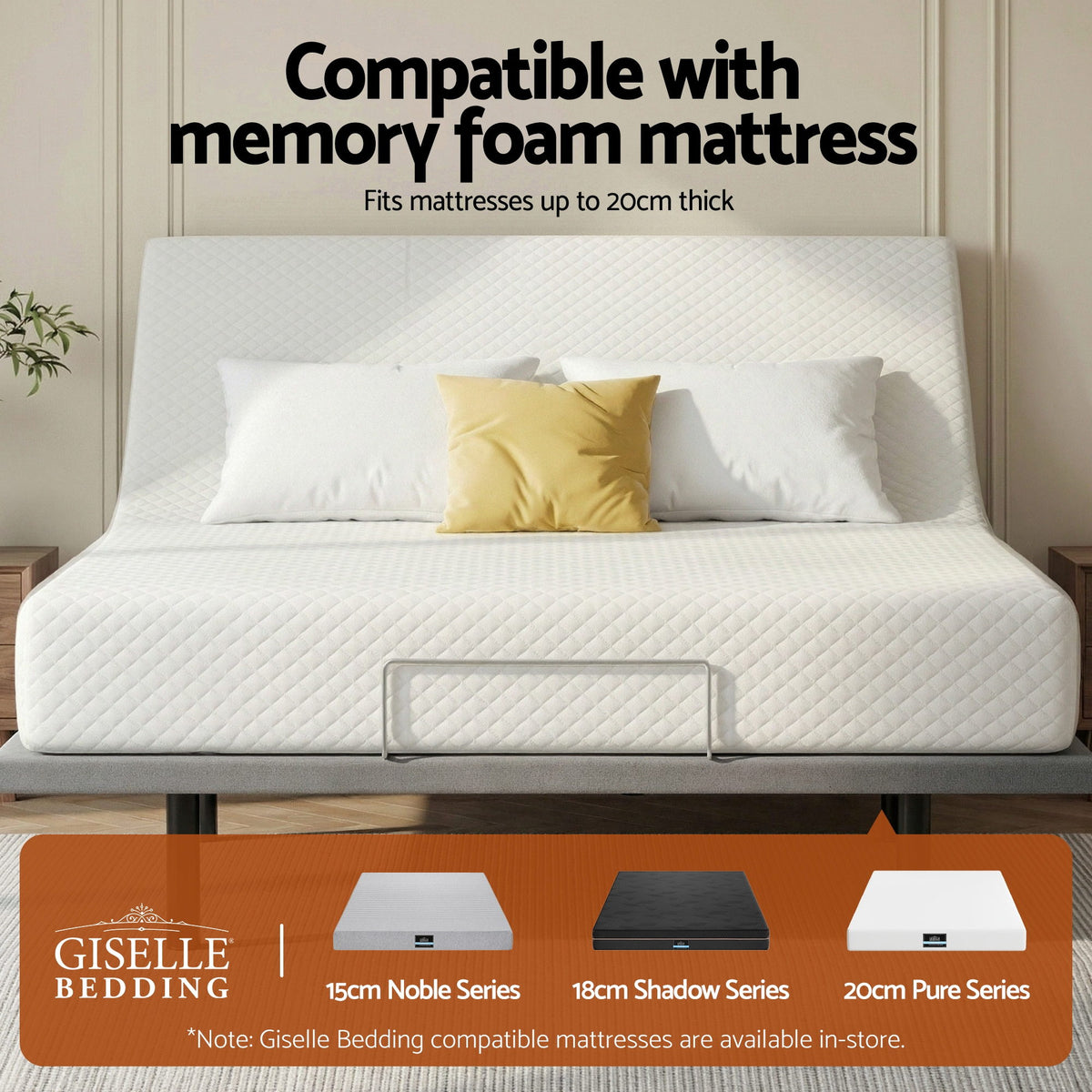 Artiss Adjustable Bed Frame Queen Size Electric Bed Base Wireless Remote Control Zero Gravity Power Bed Foundation