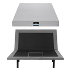 Artiss Double Bed Frame and Giselle Bedding Double Memory Foam Mattress Set, Electric Bed Base with Zero Gravity & 7 Zone Cooling Comfort for Back Pain Relief, Black & Grey,15cm Thickness