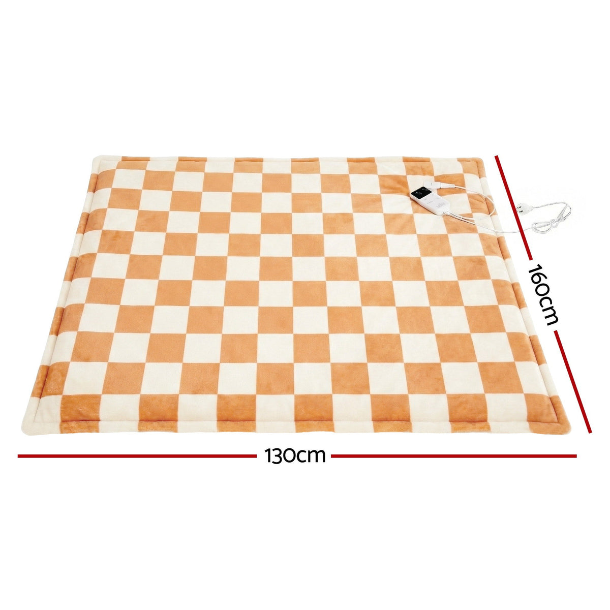 Giselle Electric Throw Rug Dual Side Fleece Flannel Heated Blanket Yellow