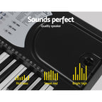 Alpha 61 Keys Electronic Piano Keyboard Digital Electric w/ Stand Beginner Silver