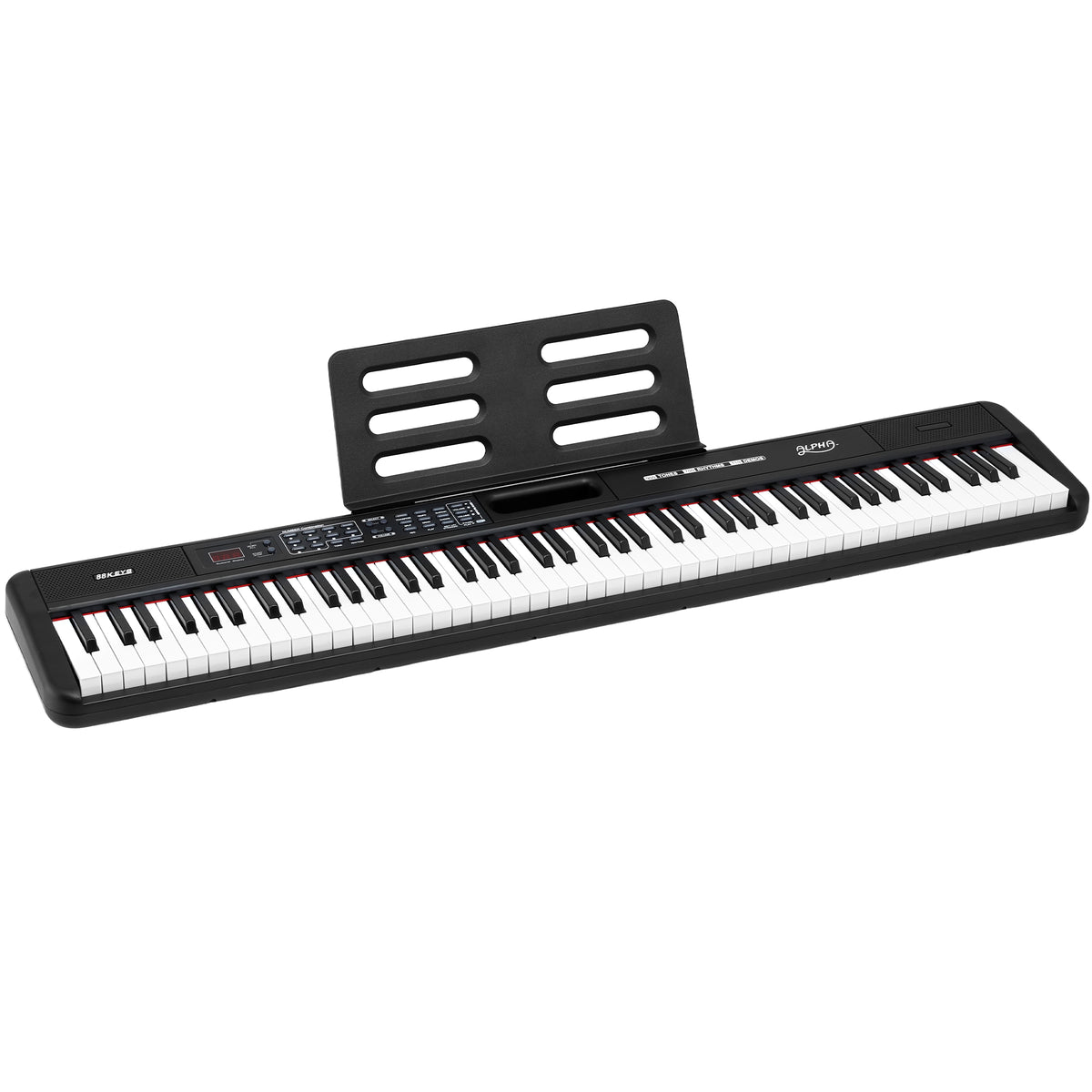 Alpha Piano Keyboard 88 Keys Electric Electronic Keyboard Piano Gift Black