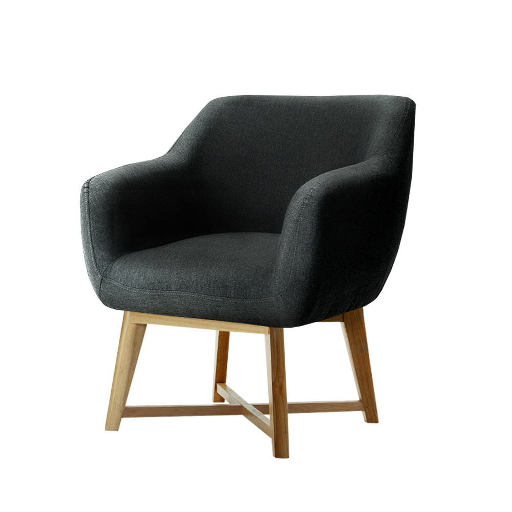 Artiss Armchair Tub Chair Charcoal Aston