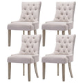 Artiss Dining Chairs Set of 4 Linen French Provincial Beige