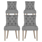 Artiss Dining Chairs Set of 4 Linen French Provincial Grey