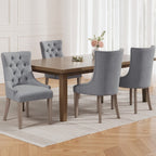 Artiss Dining Chairs Set of 4 Linen French Provincial Grey