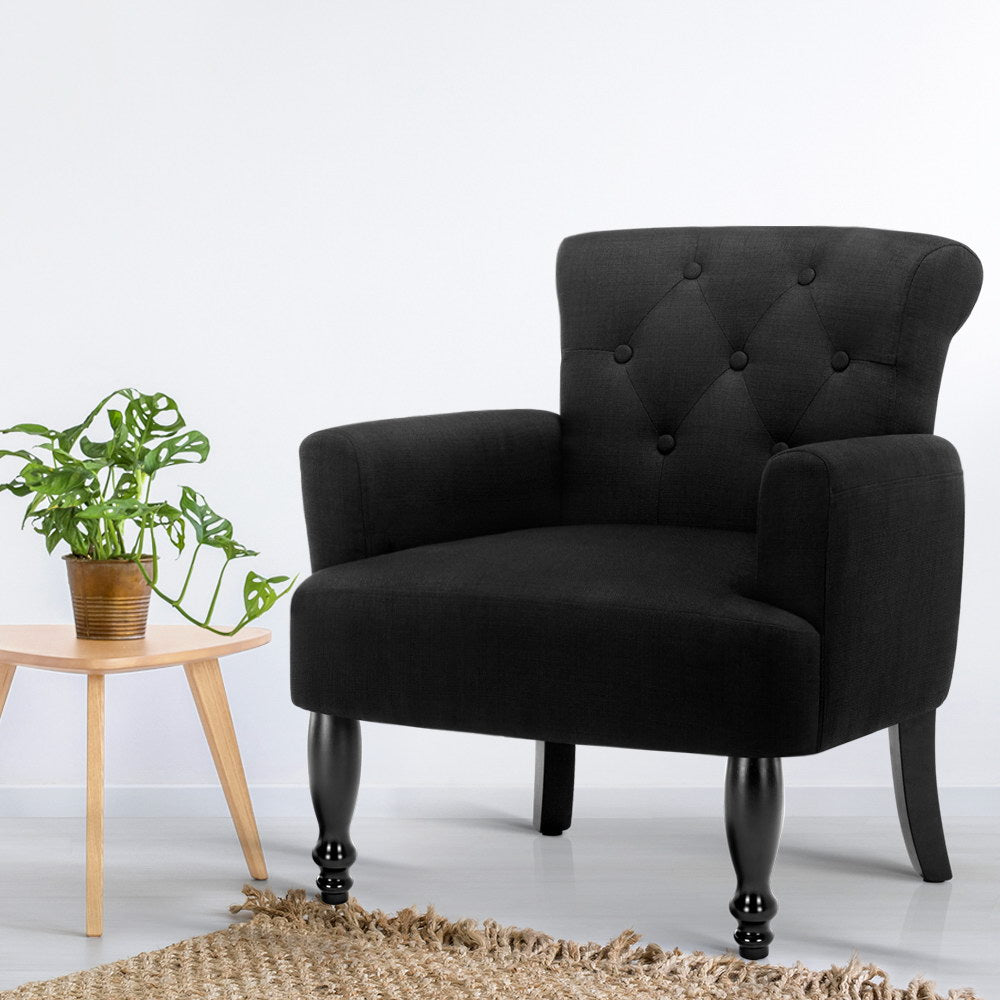 Artiss Armchair Wingback Charcoal Lothair