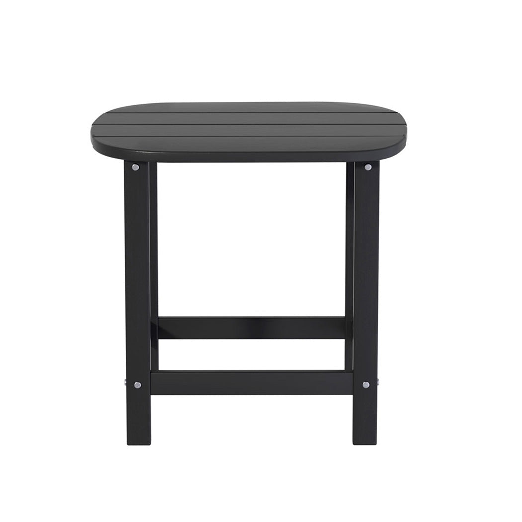 Gardeon Outdoor Coffee Side Table HDPE Desk Patio Furniture Camping Garden Black