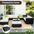 Gardeon 13-Piece Outdoor Sofa Set Wicker Couch Lounge Setting Cover