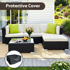 Gardeon 5-Piece Outdoor Sofa Set Wicker Couch Lounge Setting Cover