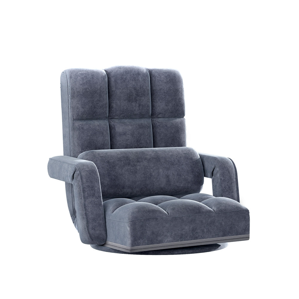 Artiss Floor Chair Lounge Sofa Swivel Charcoal