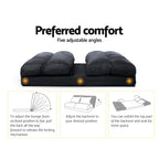 Artiss Floor Lounge Sofa Bed & Coffee Table 2 Tier Marble Effect Side Table Set