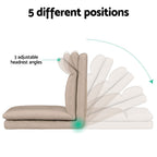 Artiss 2XFloor Chair Sofa Linen Beige