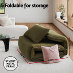 Artiss Floor Lounge Sofa Bed Foldable Green