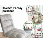 Artiss 4X Lounge Sofa Bed Flannel Fabric Grey