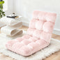 Artiss Floor Lounge Sofa Bed Flannel Fabric Pink