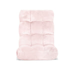 Artiss Floor Lounge Sofa Bed Flannel Fabric Pink