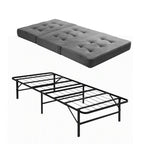 Giselle Single Folding Bed with Mattress Metal Frame Guest Bed 15cm Foam Foldable