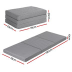 Giselle Foldable Mattress Folding Sofa Bed Trifold Memory Foam Camping Cushion Mat