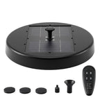 Gardeon Solar Fountain Pumps Bird Bath Battery Backup LED Remote Black 27cm