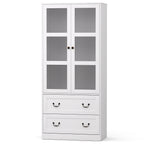 Artiss Buffet Sideboard 180cm Hutch Storage Cabinet Kitchen Drawer Door White