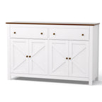 Artiss Buffet Sideboard Storage Cabinet Kitchen Cupboard 2 Drawers 140CM White