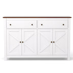 Artiss Buffet Sideboard Storage Cabinet Kitchen Cupboard 2 Drawers 140CM White