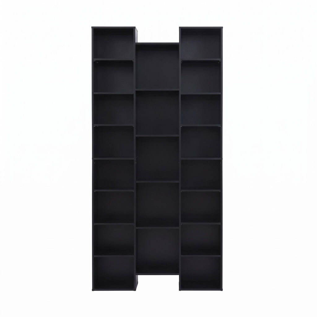 Artiss Bookshelf Display Shelves CD DVD Storage Rack Tall Bookcase Black