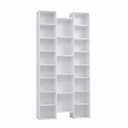 Artiss Bookshelf Display Shelves CD DVD Storage Rack Tall Bookcase White