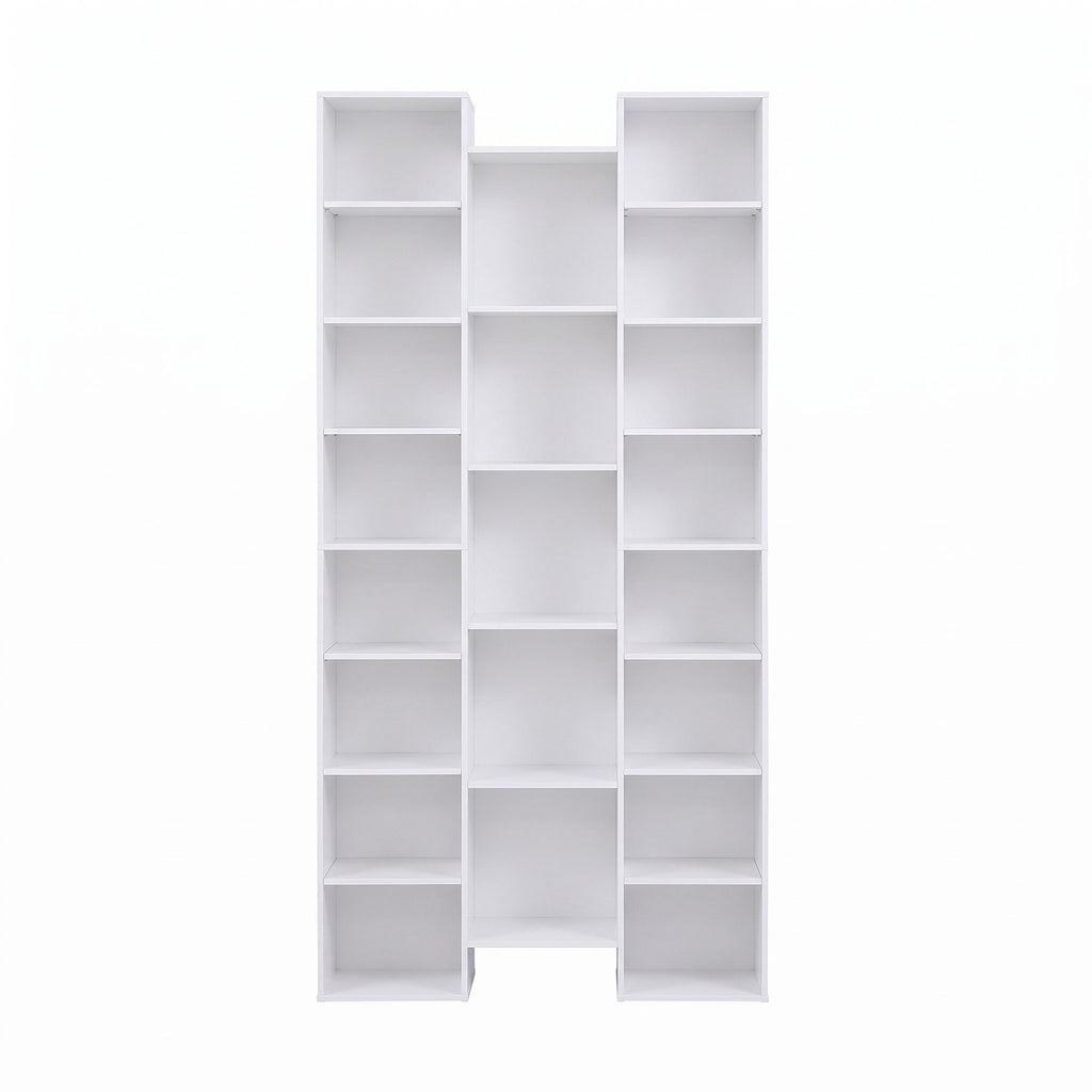 Artiss Bookshelf Display Shelves CD DVD Storage Rack Tall Bookcase White