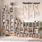 Artiss Bookshelf Display Shelves CD DVD Storage Rack Tall Bookcase White