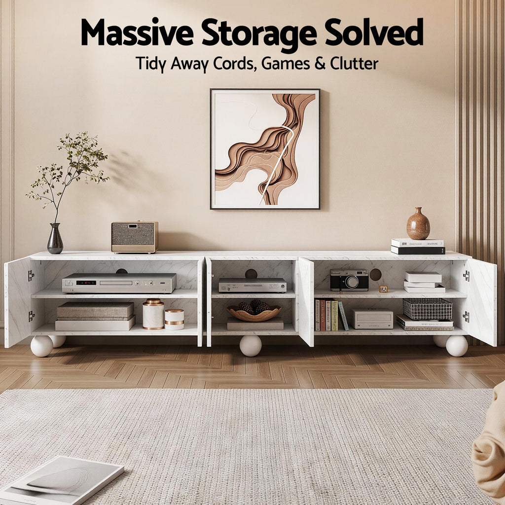 Artiss TV Unit Entertainment Unit Storage Cabinet 200cm White
