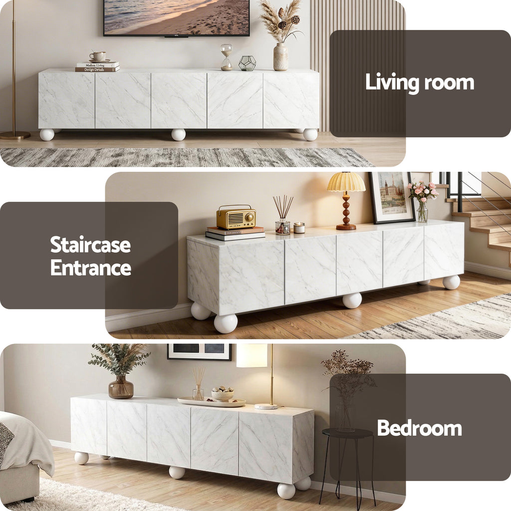 Artiss TV Unit Entertainment Unit Storage Cabinet 200cm White