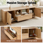 Artiss 180cm TV Unit Entertainment Unit Storage Drawer Cabinet Pine