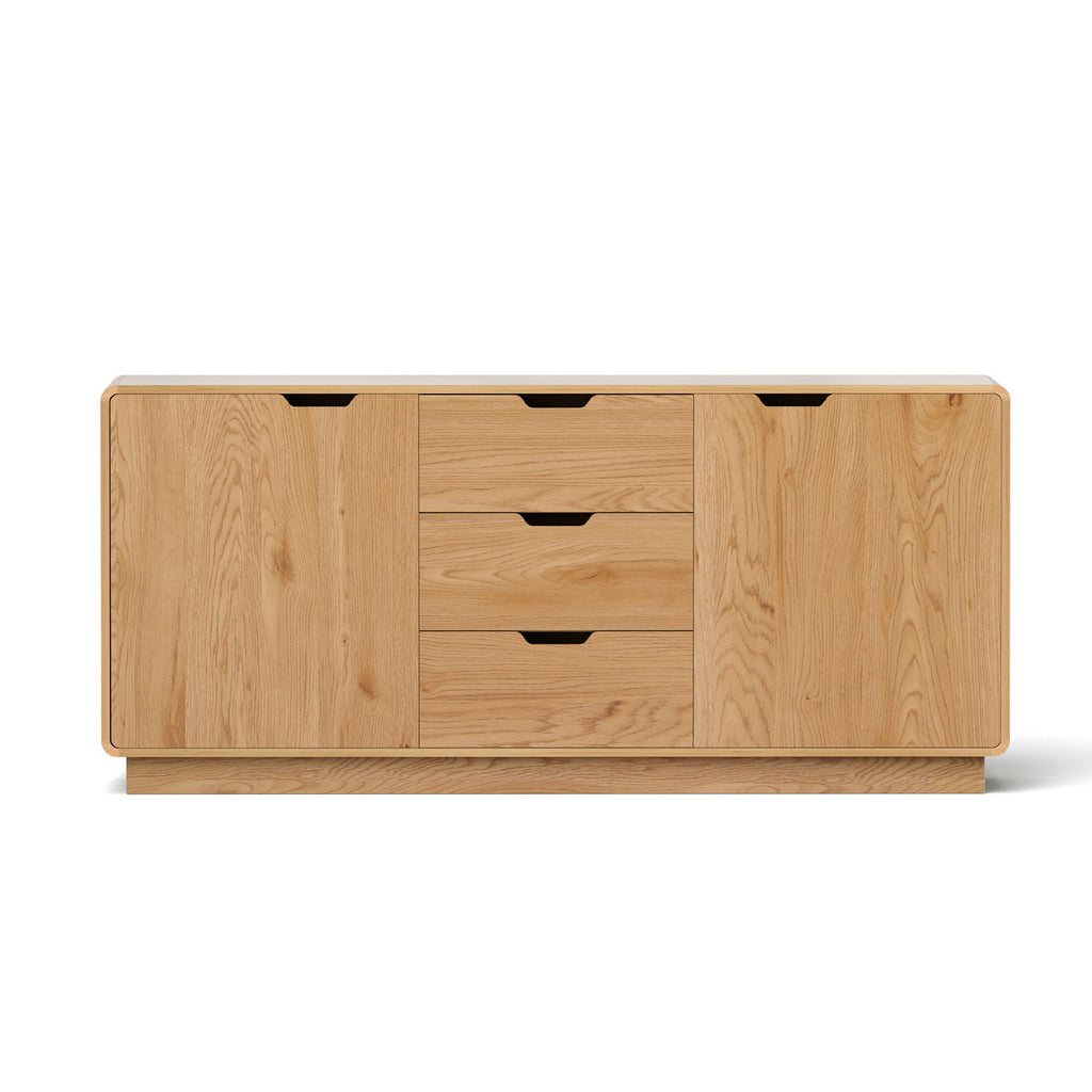 Artiss Buffet Sideboard Cabinet Storage Kitchen Cupboard Drawers Round Edge Oak