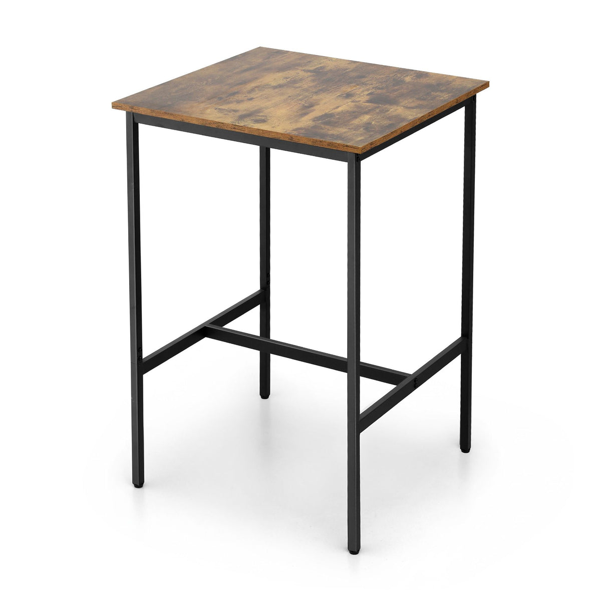 Artiss Bar Table Counter Kitchen Dining Desk Pub 60x92cm Vintage Metal Walnut