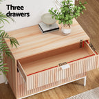 Artiss 3 Chest of Drawers  - LURA Pine