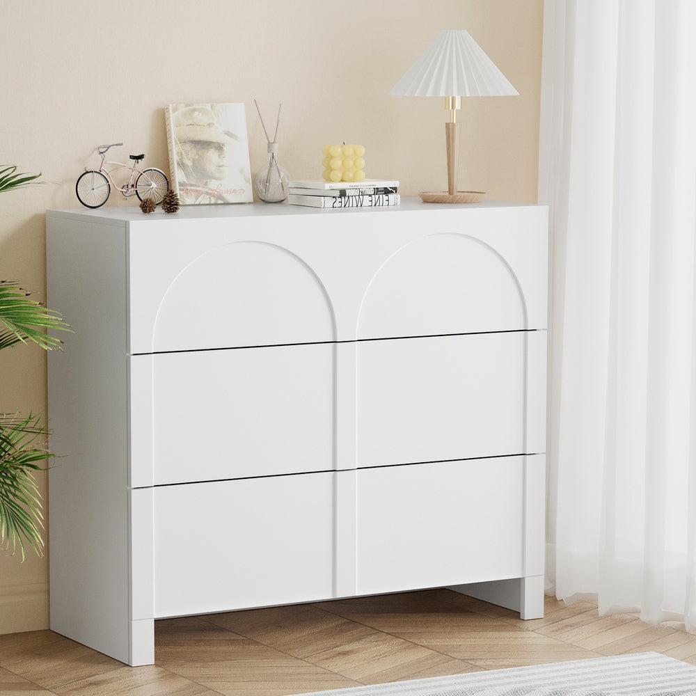 Artiss 3 Chest of Drawers Lowboy Dresser Cabinet White