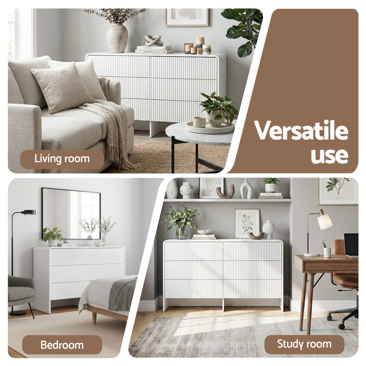 Artiss 6 Chest of Drawers Dresser Cabinet Beige