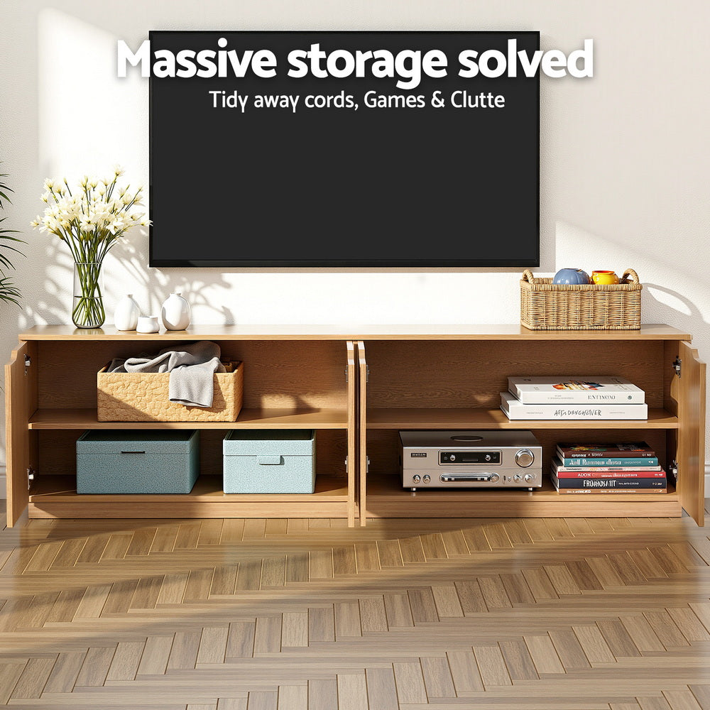 Artiss TV Unit Entertainment Unit Storage Cabinet 180cm Pine