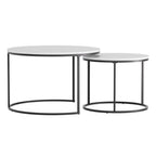 Artiss Nesting Coffee Table Set of 2 Marble Effect