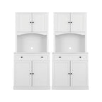 Artiss 2x Buffet Sideboard Hutch Pantry Cabinet Kitchen Storage BEINI White