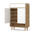 Artiss Shoe Rack Cabinet 20 Pairs Storage Cupboard Pine&White