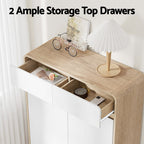 Artiss Shoe Rack Cabinet 20 Pairs Storage Cupboard Pine&White