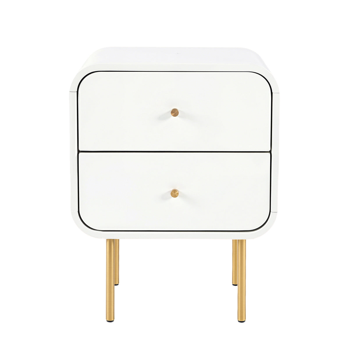 Artiss Bedside Table 2 Drawers Side End Table Nightstand White