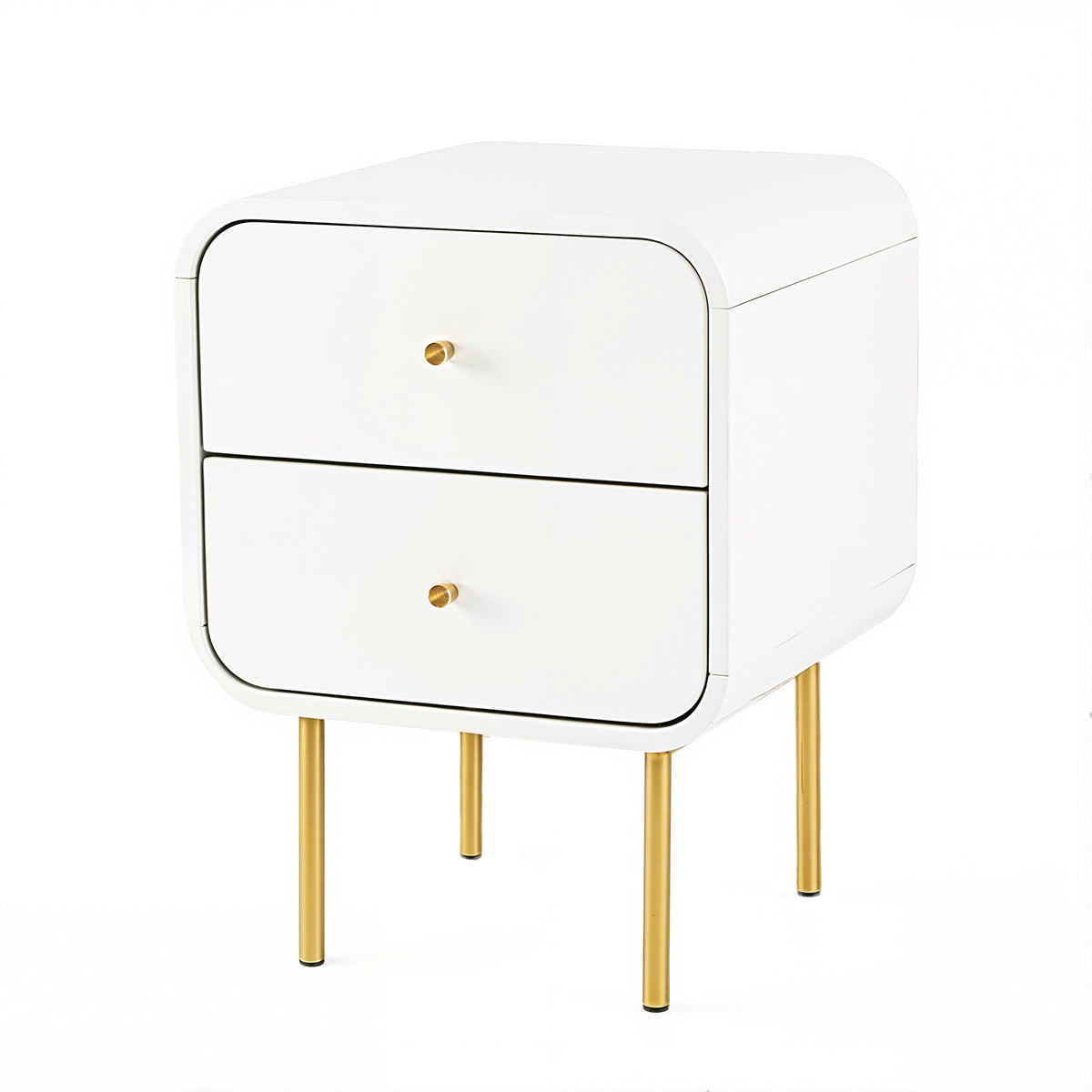 Artiss Bedside Table 2 Drawers Side End Table Nightstand White