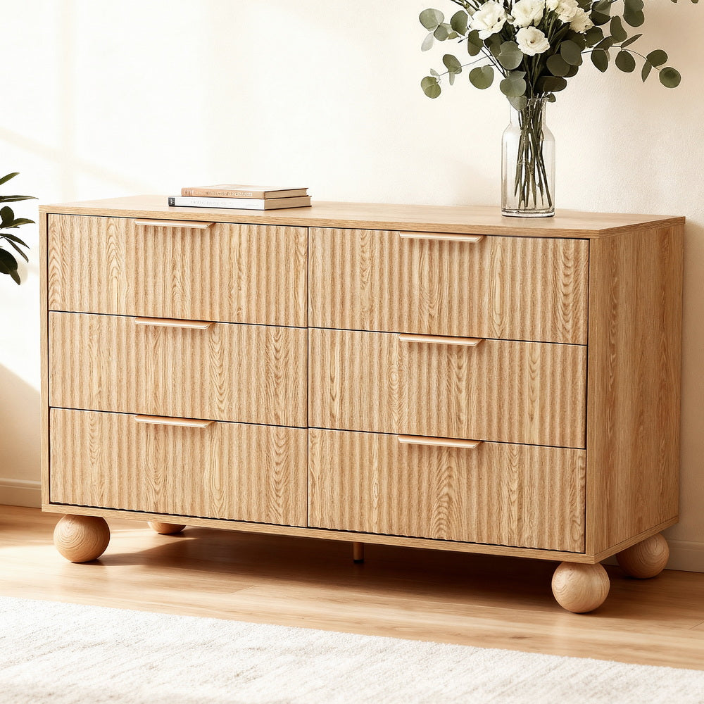 Artiss 6 Chest of Drawers Dresser Tallboy Pine