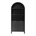 Artiss Buffet Sideboard Cabinet Pantry 180CM Arched Storage Bookshelf Black