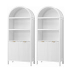 Artiss Buffet Sideboard Cabinet Pantry X2 180CM Arched Storage Bookshelf White