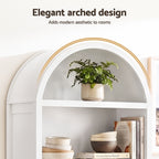 Artiss Buffet Sideboard Cabinet Pantry X2 180CM Arched Storage Bookshelf White