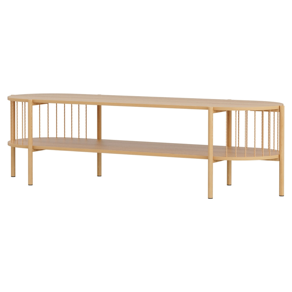 Artiss TV Unit Entertainment Unit Storage Shelf 148cm Pine